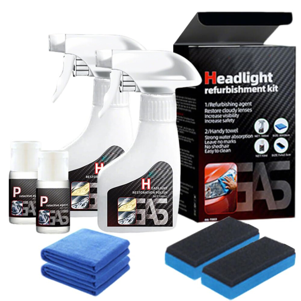 Automotive Headlamp Restoration Fluid Kit 2026 - Oxidized Polishing For All Vehicles 2Pcs 3233222783988