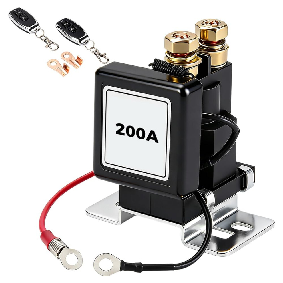 Universal Battery Switch Relay Remote - Wireless Battery Disconnect For Vehicles Diy 200A 3233222784107