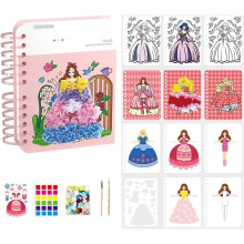 8-i-1 magisk prinsesse hobbysett - Lommebok med akvarellmaling, utkledning og DIY A