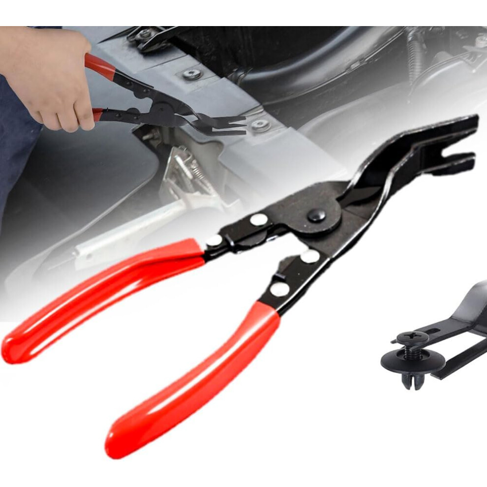 Panel Clip Pliers Plastic Rivet Remover - Car Door Upholstery Trim Clip Removal Tool Red 3233222783339