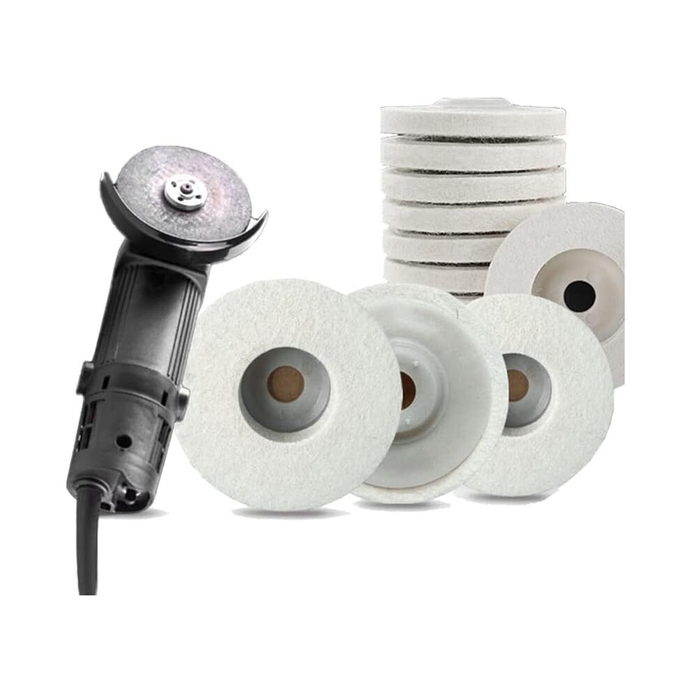 Wool Polishing Wheel Disc Felt Pad - For 4" Angle Grinder Buffing Metal Marble Car Wax 2 3233222784305