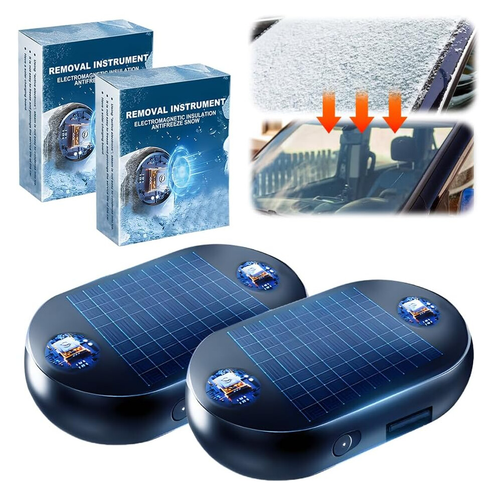 Anti-Freeze Electromagnetic Car Snow Removal 2026 - Portable Solar Defroster 2 Pcs Dark/Blue 3233222784596