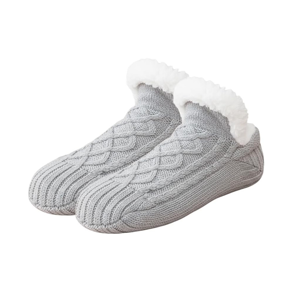 Antislip Thermische Sokken Voor Binnen (Upgrade 2026) - Dikke, Warme Pantoffelsokken Met Fleecevoering-image