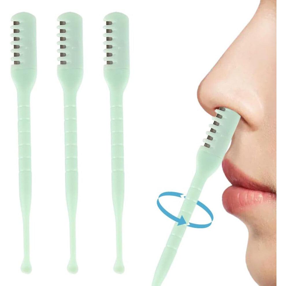 Oimg Nasal Hair Cutter With Ear Picker New - Portable Manual 360 Rotating Nose Hair Trimmer 3 Pcs