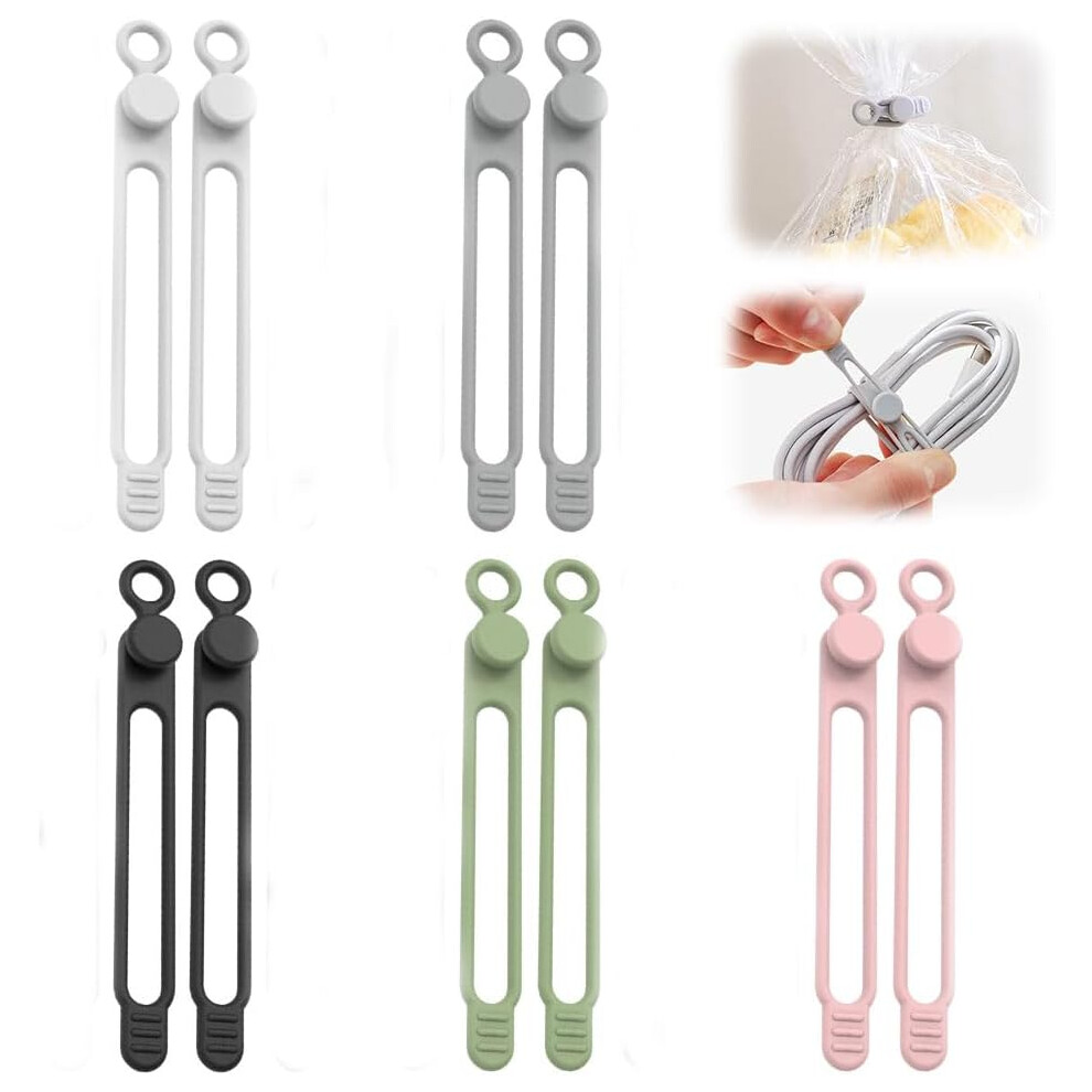 Organizer Do Kabli Danych 2025 Nowy Silikonowy - Wielokrotnego UżYtku Elastyczny Organizer Do Kabli 10 Szt.-image