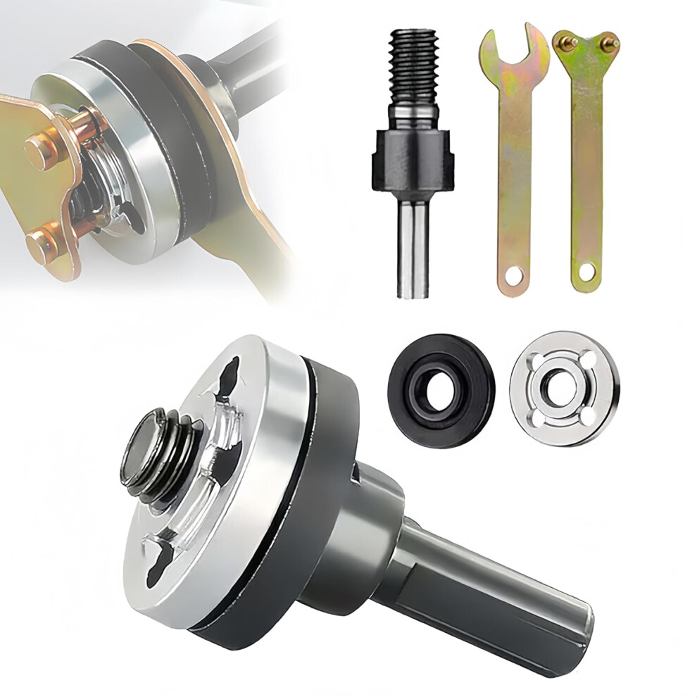 Electric Drill Angle Grinder Connecting Rod Set - Arbor Mandrel Adaptor With Nuts Spanner 6Mm 3233222786590