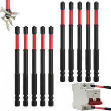 FPH2 Slagskrutrekkerbitsett 65 mm og 110 mm - Premium S2 stål 1/4" sekskantskaft for elektrikere
