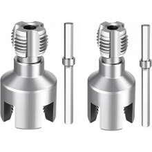 Integrert innvendig og utvendig rørgjengeverktøy 2 deler - PVC-gjengesett for 1/2" og 3/4"