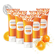 Appelsin eksfolierende gel ansiktsfuktighetskrem - kroppsskrubb peelinggel dyprensende porer 5 stk L