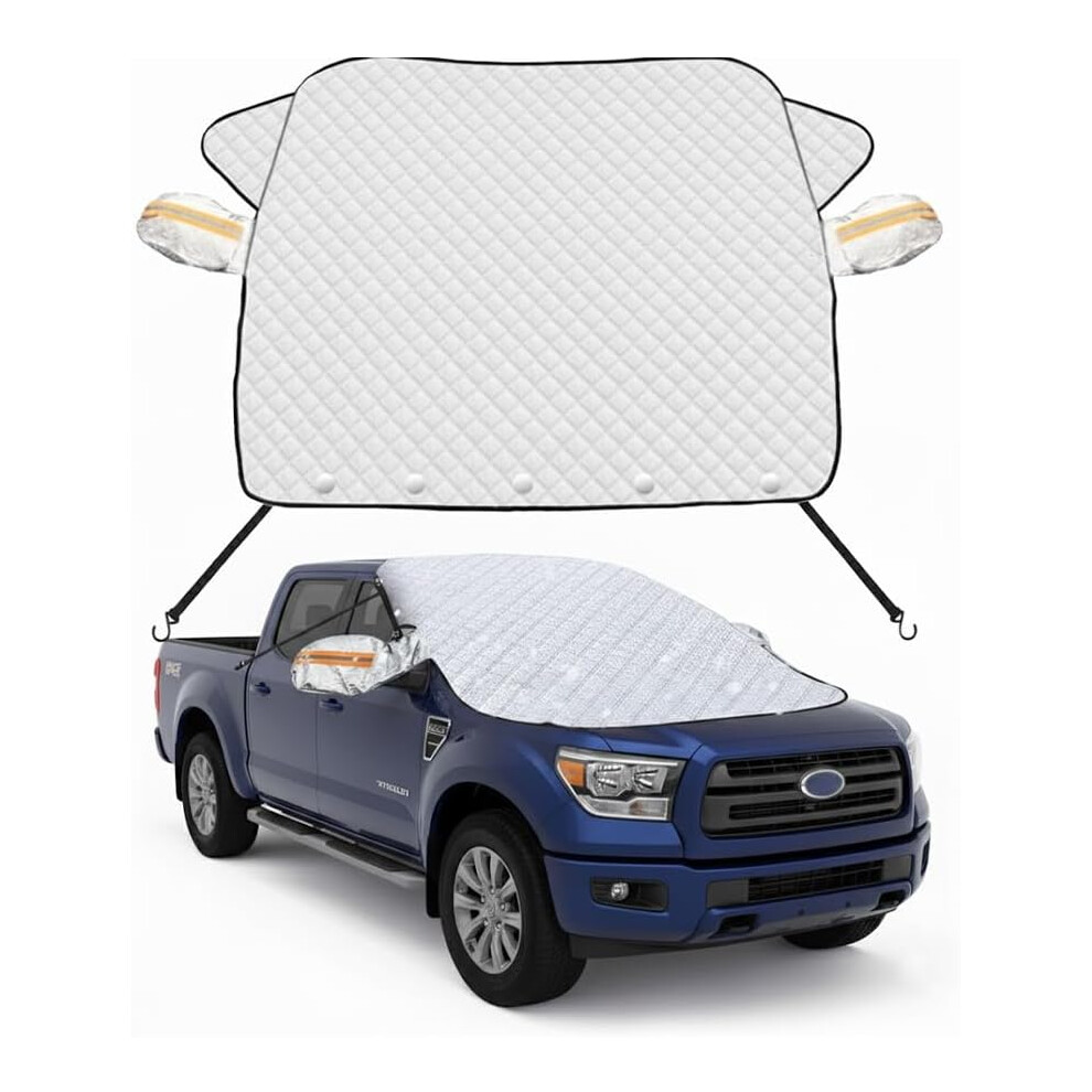 Windshield Cover For Ice And Snow Car - Window Covers With Magnetic Edges & Side Mirror Protector 3233222787566