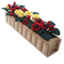 1/12 Dollhouse Miniature Flowers Simulation Potted Flowers Plant Ornament Garden DollHouse Accessories