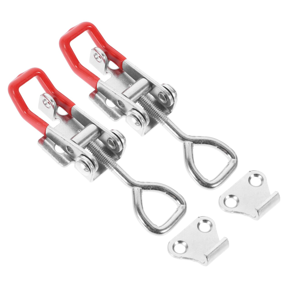 2Pcs Heavy Duty Adjustable Toggle Latch Clamps With Quick Release For Toolbox And Industrial Equipment 9347817683493