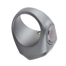 Anello Bluetooth Smart con schermo da 0,49 pollici, alluminio alloy grafite da 20 mm