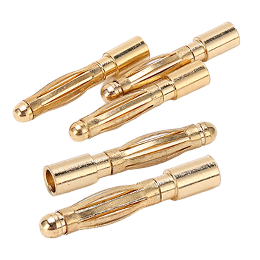 2.0Mm Pure Copper Nickel Plated Bullet Banana Connectors, Lantern Head Plug 8411376583073