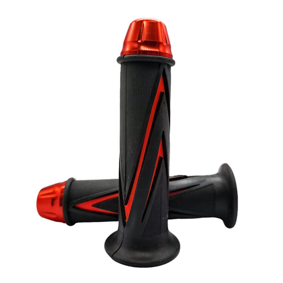 Antislip Motorcycle Handlebar Grips Ergonomic Heatresistant Rubber For Atvs Long Rides 2Pcs Red 9347817684292