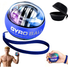 Autostartende gyroskopisk håndleddsball | LED-gyroball styrketrener | For avlastning av underarm, finger og leddmuskler