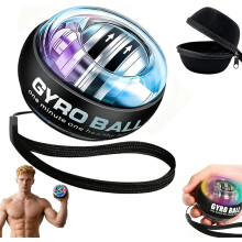Gyroskopisk handledsbolltränare | Autostartande LED-gyroboll | Justerbar greppstyrketränare för underarmsavlastning