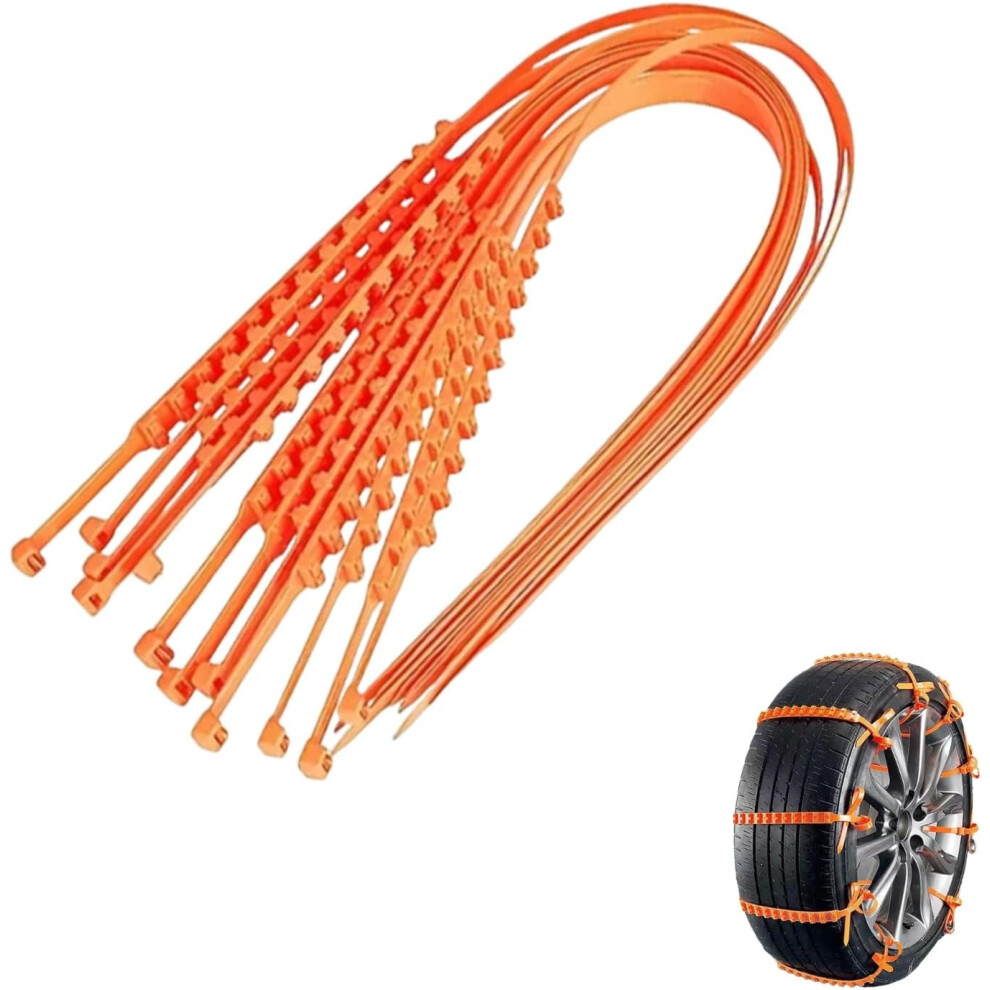 Universal Anti-Skid Snow Tire Chains | Reusable Emergency Traction Cables | Easy Fit For Cars, Suvs, Trucks Light 3233222788976