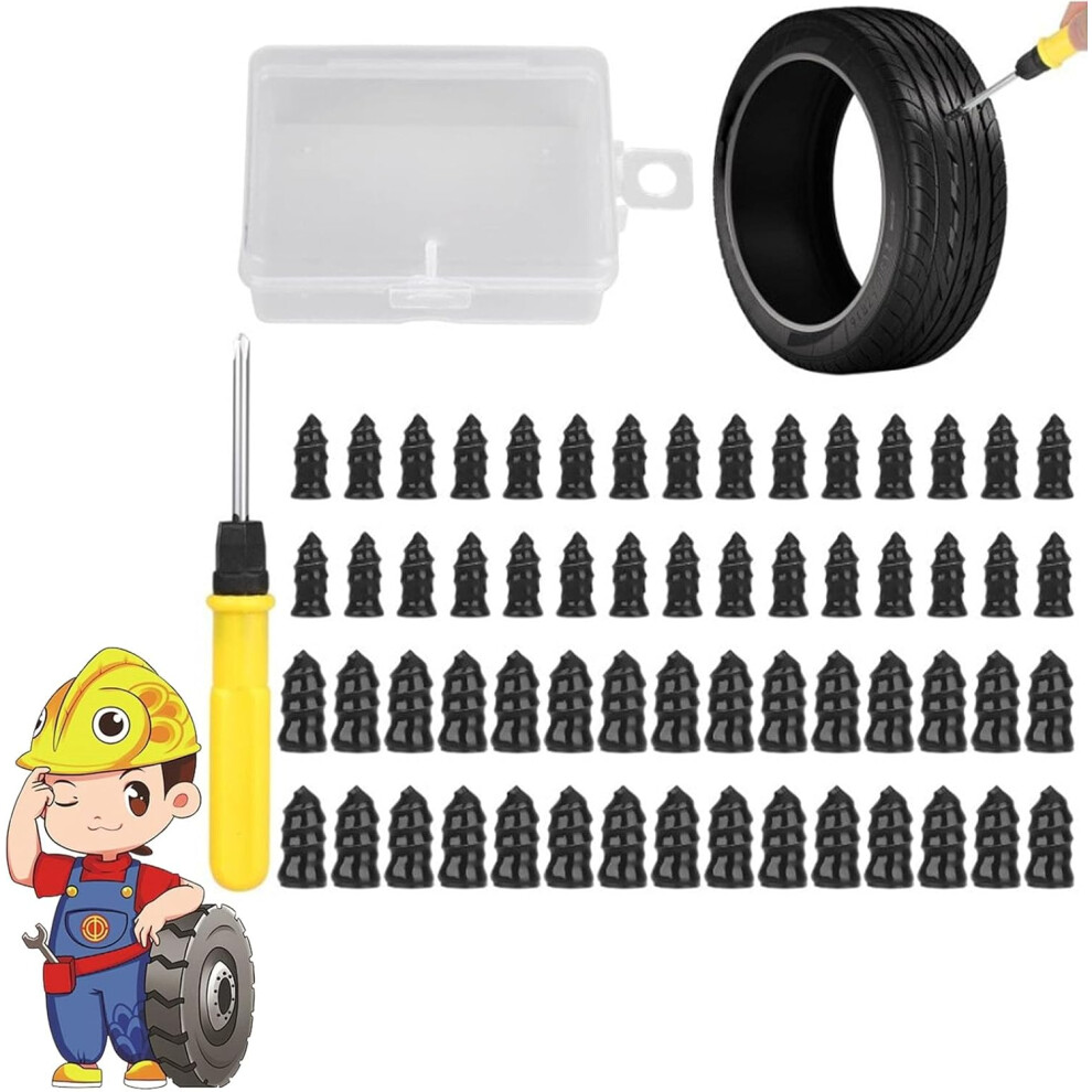 Tire Repair Rubber Nails Kit | Self Spiral Screw Puncture Repair | For Auto, Motorcycle, Bike, Truck 3233222789256