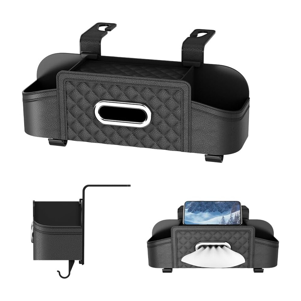 3-In-1 Car Backseat Organiser With Cup Holder | Multifunctional Storage Box & Tissue Holder | Travel Accessory 3233222790115
