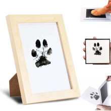 Pfotenabdruck-Set ohne Tinte für Hunde & Katzen | Saubere Erinnerung an Pfoten- und Nasenabdrücke | DIY-Gedenkgeschenk (Holz)