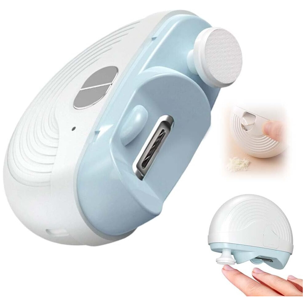 Oimg Light Electric Nail Clippers For Seniors Adults | 2 In 1 Automatic Trimmer With Led & Polisher | Rechargeable