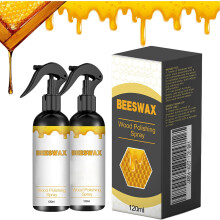 Polidor e Limpador de Móveis à Base de Cera de Abelha Natural | Spray para Cuidado e Restauração da Madeira | Para Pisos e Estofados (120ml)