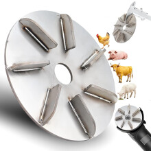 Gereedschap voor het verwijderen van varkenshaar | Schraperschijf van roestvrij staal | Efficiënt voor boerderijen, slagerijen en vee (7 tanden)