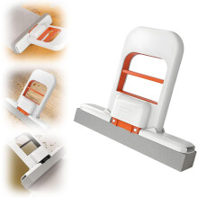 Mini Foldable Desktop Mop | Portable Self-Squeeze Sponge Mop Wet/Dry | For Small Spaces & Travel (Orange)