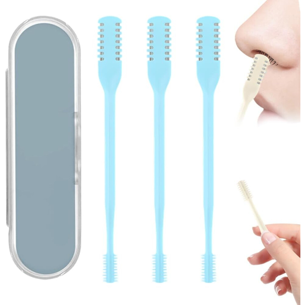 Oimg 360 Rotating Nose & Ear Groomer | Dual-Blade Manual Trimmer With Cleaning Brush | 2-In-1 For Men Women