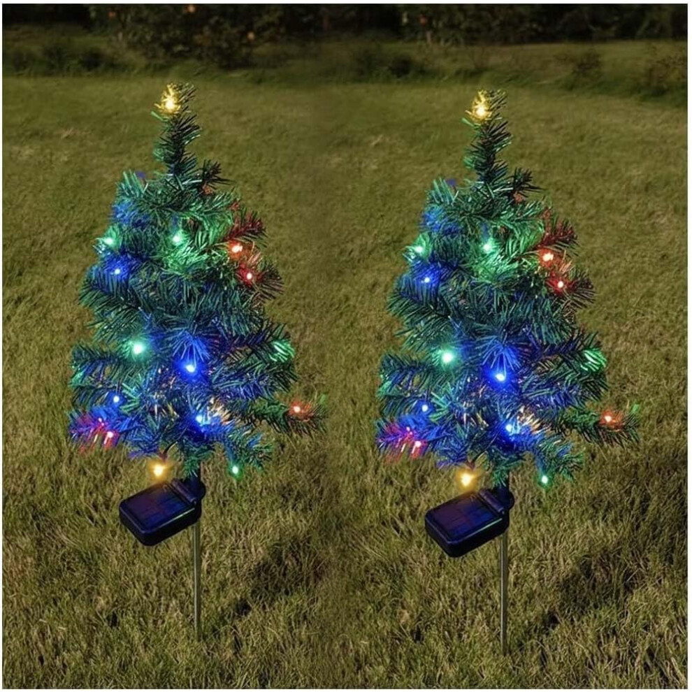 Lampki Choinkowe Solarne Na ZewnąTrz, Wodoodporne | Miniaturowa Dekoracja śWiąTeczna Do Ogrodu I Na Patio | Dekoracja PodwóRka (4 Szt.)-image