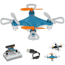 Mini UAV-lagringsdrone | Liten fjernstyrt drone med fast høyde | Ett-klikks start 360 rulling (blå)