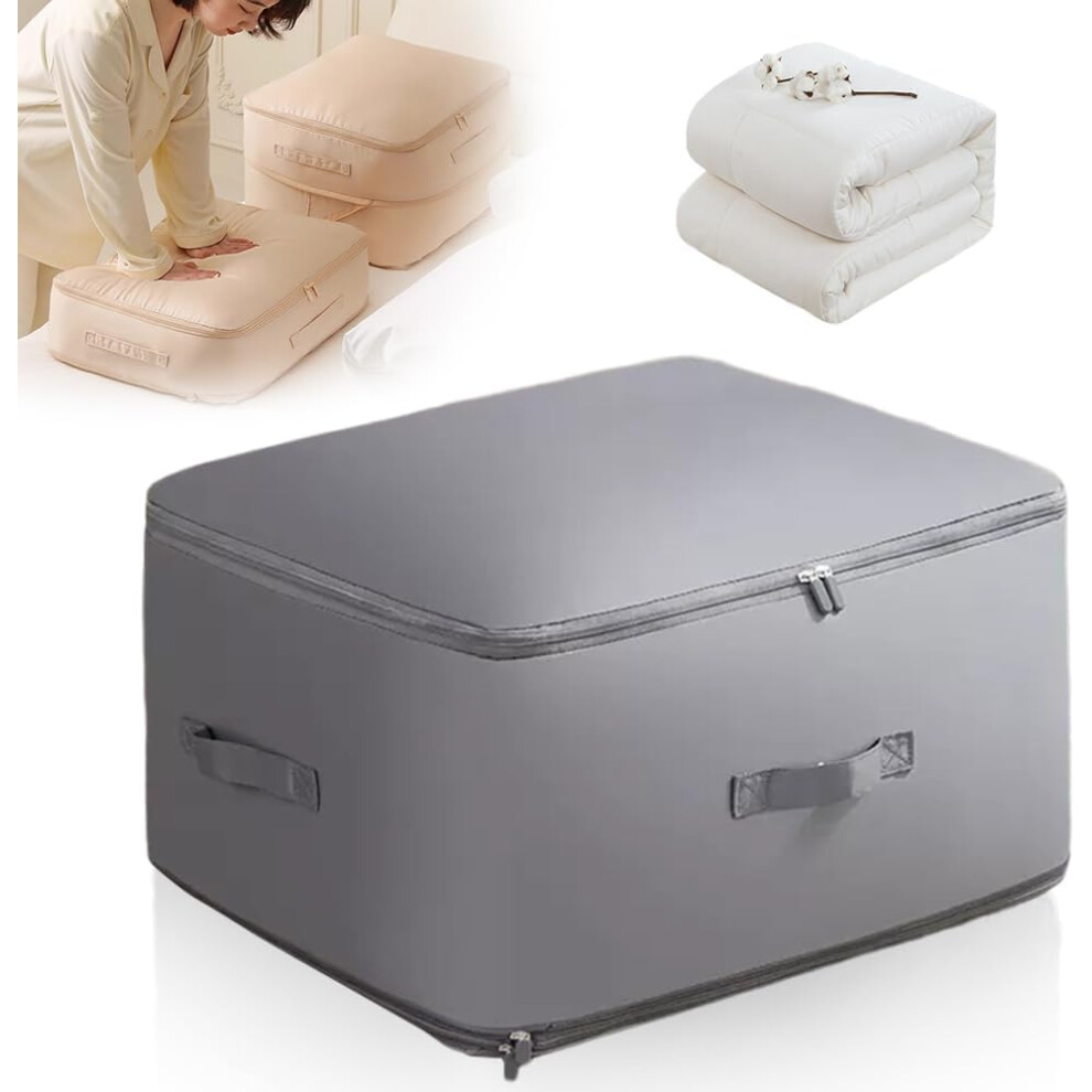 Worki PróżNiowe Do Przechowywania, 3-Warstwowe, DużA Pojemność Na KołDry I PośCiel, OszczęDzająCe Miejsce, Szare, Xxl-image