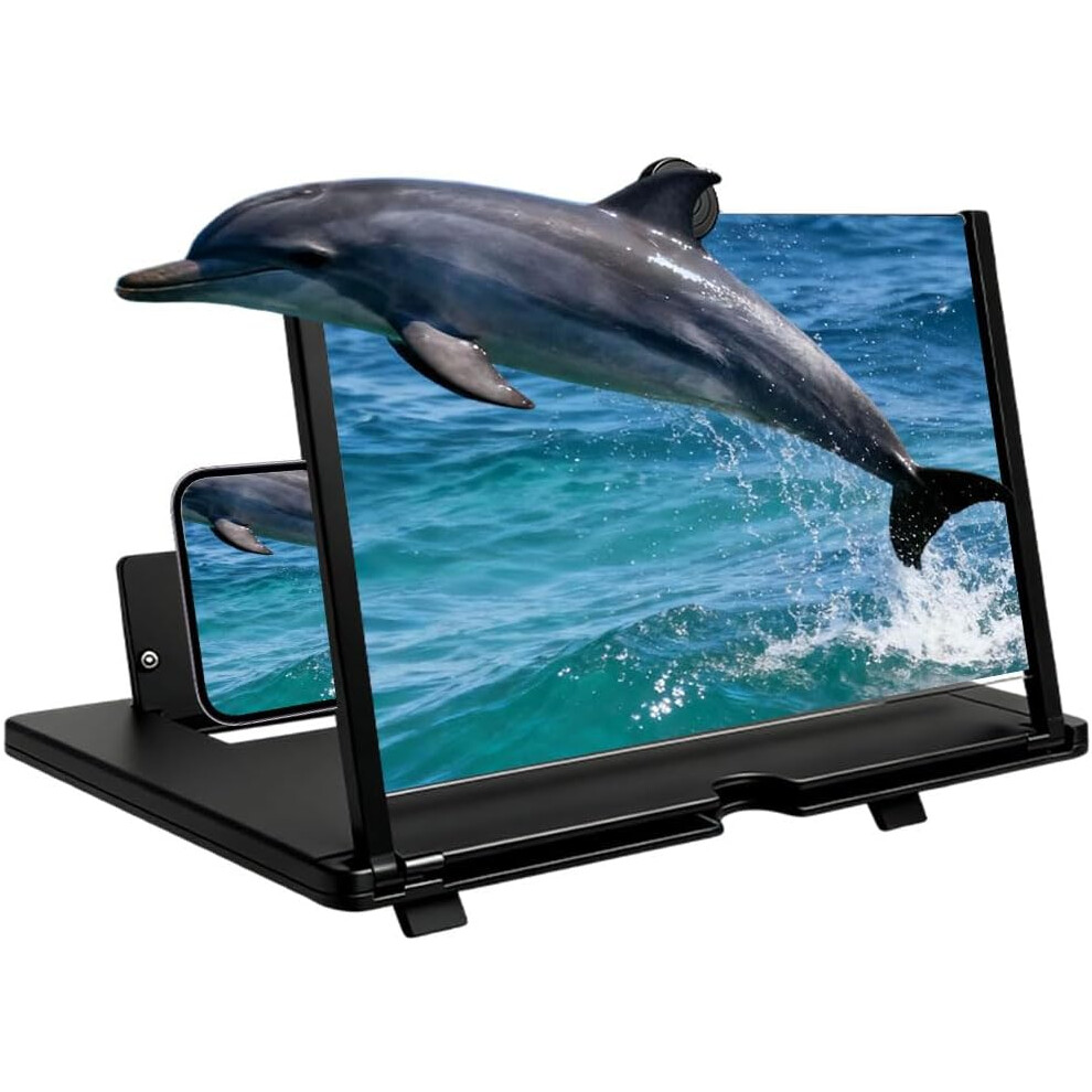 Screen Magnifier Version 2026 Upgrade | 3D Hd Mobile Phone Projector | Foldable Stand Screen Amplifier 3233222792485