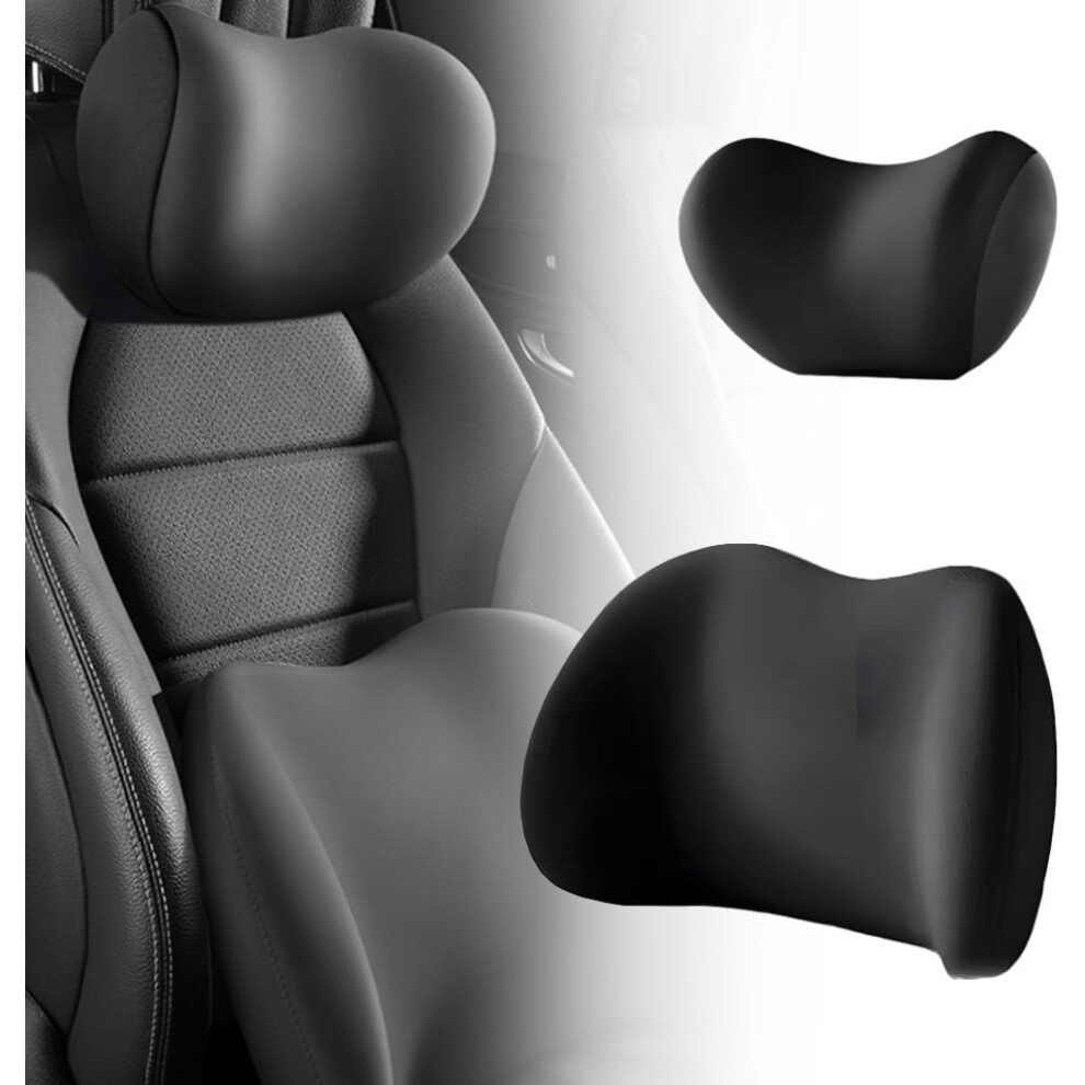 Car Headrest & Lumbar Support Cushion 2025 | Ergonomic Seat Pillow Kit | Neck Back Pain Relief (Black) Black 3233222792805