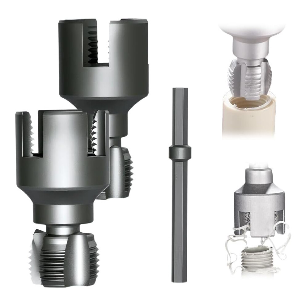 Integrated Internal & External Pipe Threading Tool, For Electric Drill, Pvc Pipe Threader Kit 3233222793840