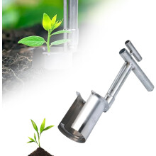 Bulb Planter Tool, Stainless Steel Seedling Transplanter for Garden Planting, Digging Holes