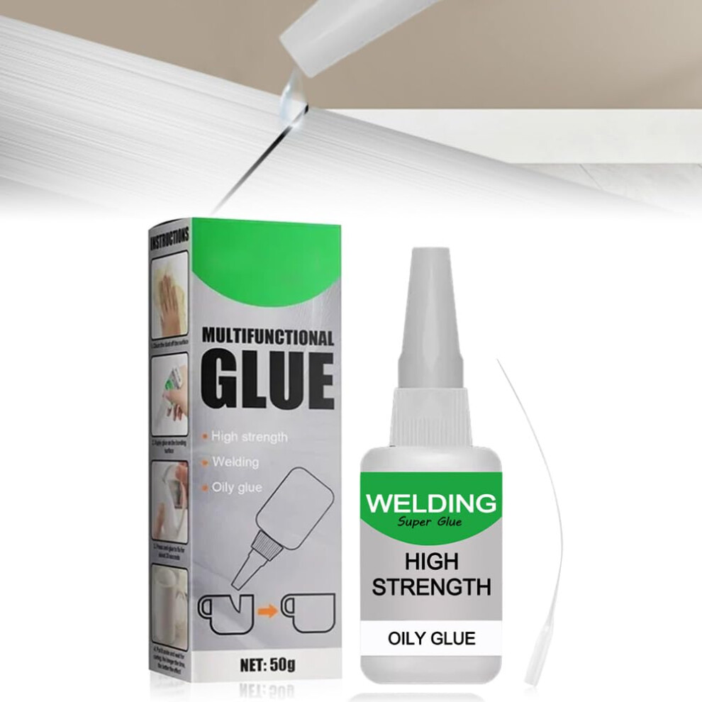 High-Strength Multi-Purpose Super Glue, Fast Waterproof Adhesive For Metal Wood Ceramic, 50G 3233222795134