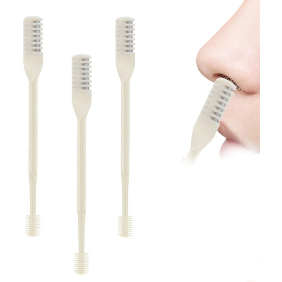 Oimg Nasal Hair Trimmer For Men Women, 360 Rotating Manual Nose Hair Remover With Ear Picker, 3Pc