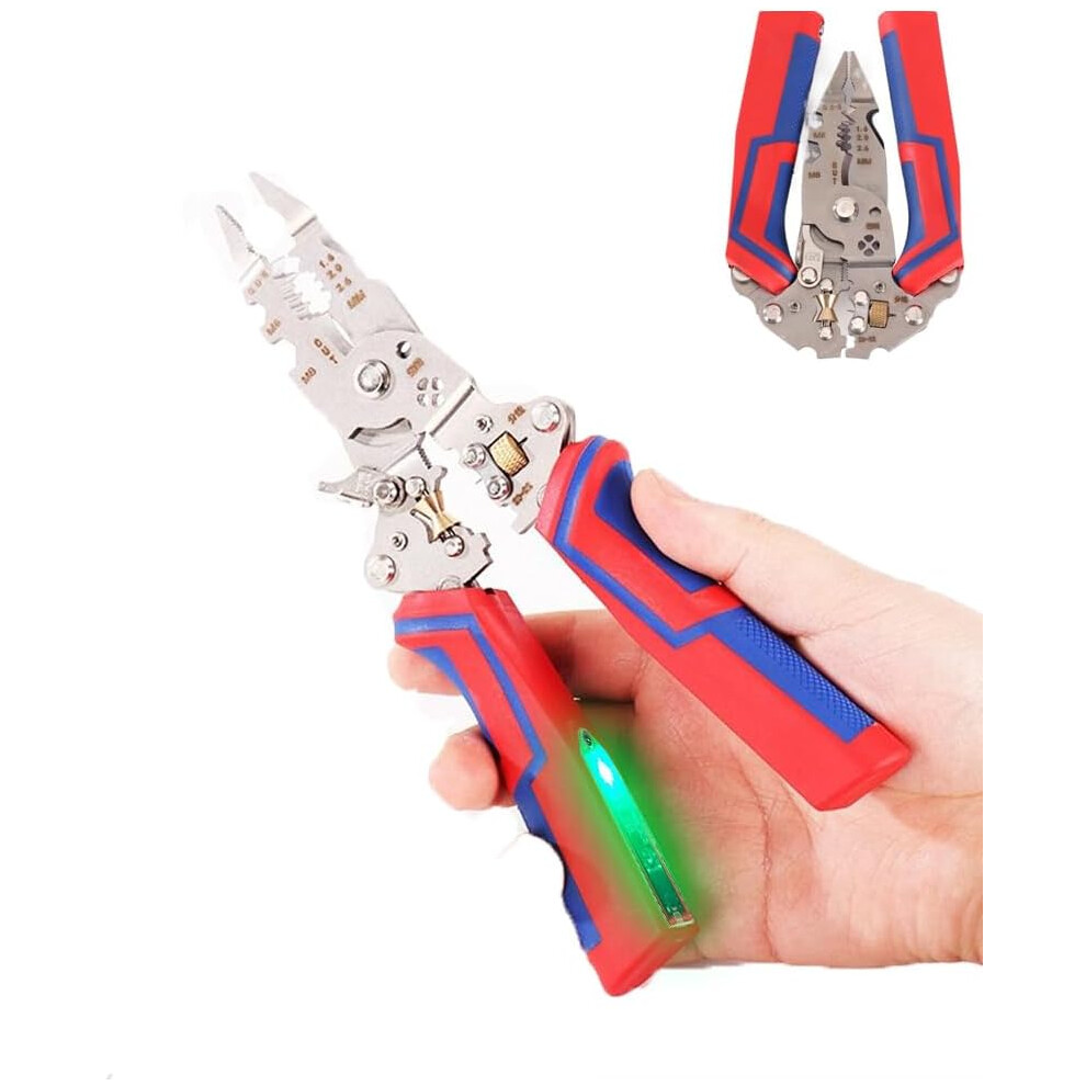 13 In 1 Foldable Wire Stripper With Voltage Tester, Multi-Function Electrical Pliers Tool 3233222795615