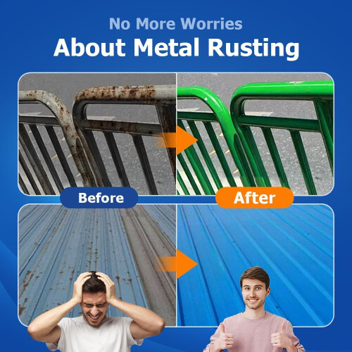 Rustkonverterende maling til metal, vandbaseret hurtigttørrende, til bilstålfliser, grå 2