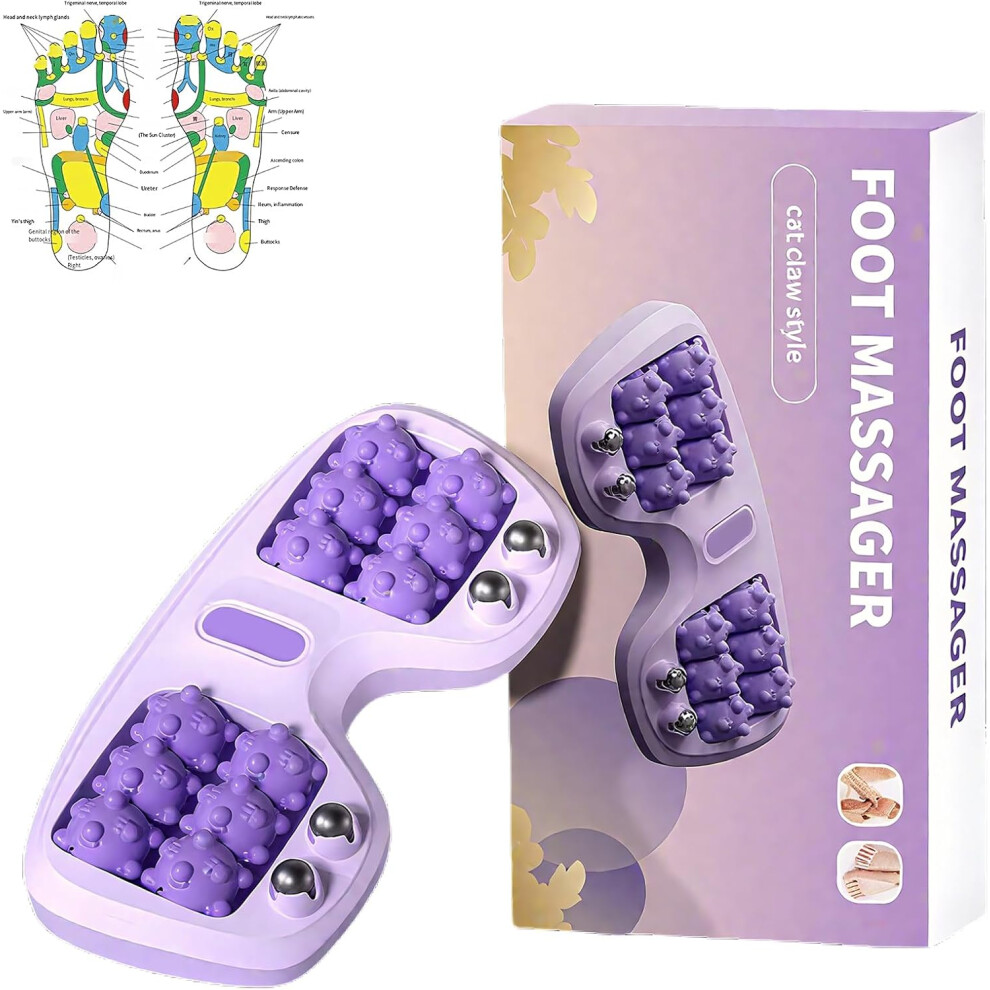 Oimg Portable Dual Foot Massage Roller, Relieve Plantar Fasciitis Pain Improved Circulation