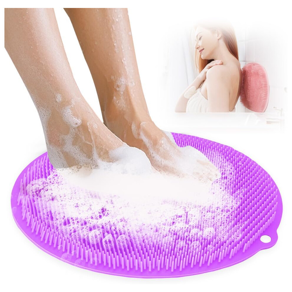 Silikonowa Mata Do Szorowania StóP Pod Prysznic Z Przyssawkami, ZłUszczająCa NakłAdka Do Czyszczenia PlecóW-image