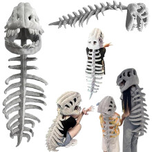 Spinosaurus plysj-dinosaurantrekk, bærbar dinosaurskjelett-cosplay-rekvisitt for barn