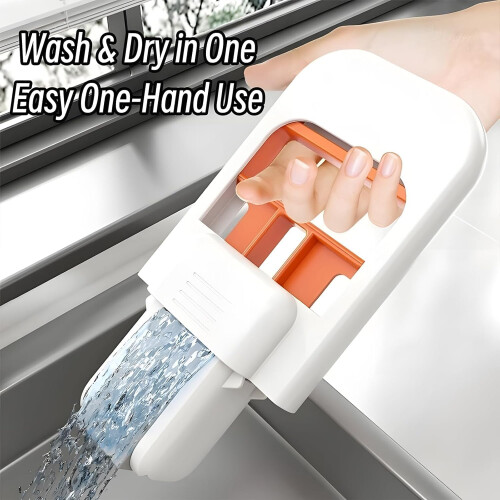 3pc Mini Foldable Desktop Mop, Self-Squeeze Wet Dry Cleaning Sponge for Kitchen 2