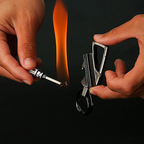 Permanent Match Infinity Lighter with Keychain Bottle Opener, Flint Fire Starter 1