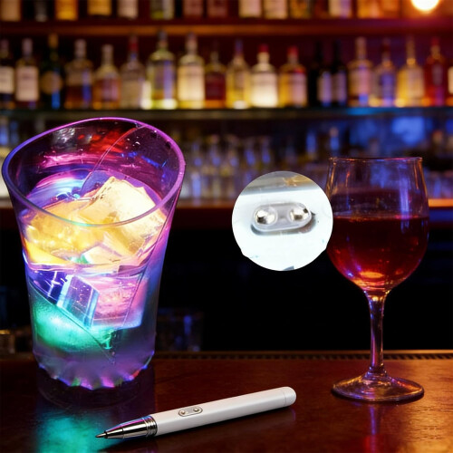 Polychrome Flash LED Ice Cubes, Light Up Reusable Colour Changing for Drinks 1