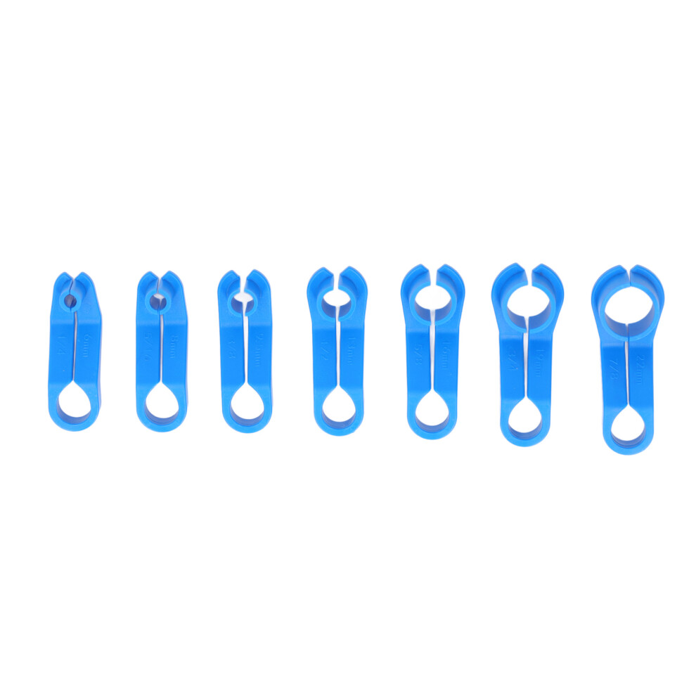 7Pcs Abs Fuel Line Disconnect Tools Angled Removal Kit For Cars & Vehicles Blue 8061376587177