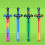 Zuru XSHOT Pixel Sword 4 Pack Foam Sword with Pixelated Design & Plastic Grip Handle 1