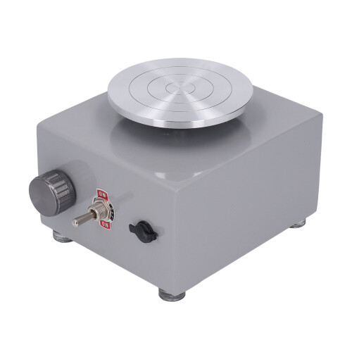 Mini Pottery Wheel Machine, Adjustable Speed Electric Ceramic Wheel with Detachable Basin, Rustproof Turntable for Smooth Rotation, Compact Size